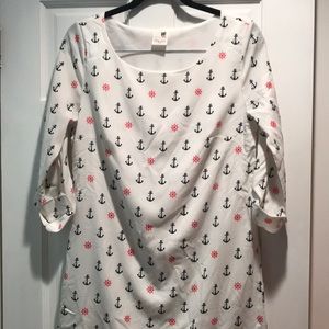 Anchor and Helm Pattern Dress